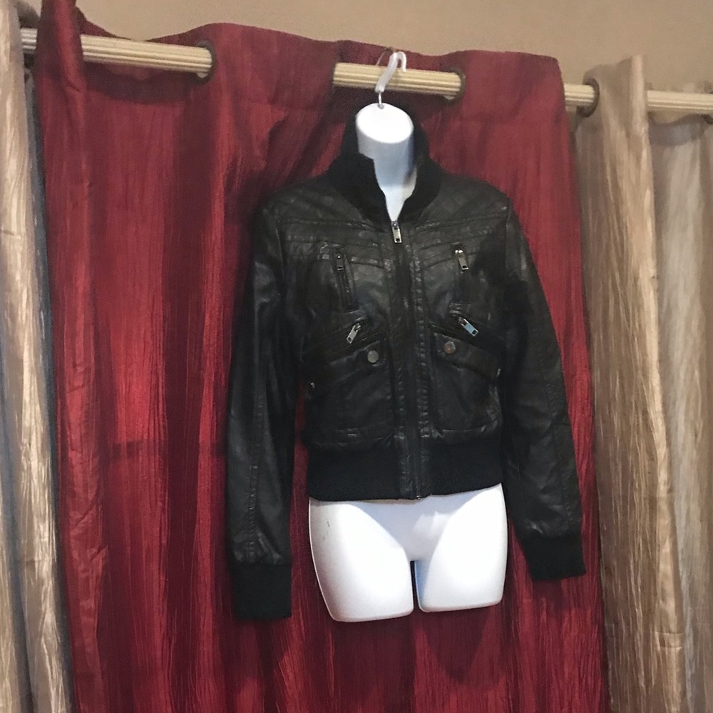 Leather look jacket